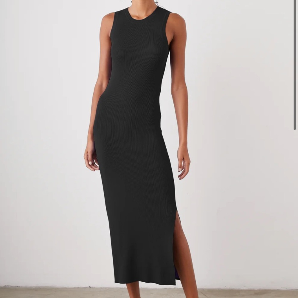 Rails Black Sleeveless Midi Dress